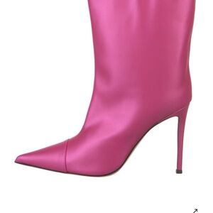 Chic Fuchsia Heeled Boots (36)